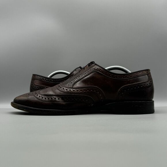 Allen Edmonds Cambridge Wingtip Dress Shoes Size 9.5 Men\'s Brown Formal Brogue main image 6